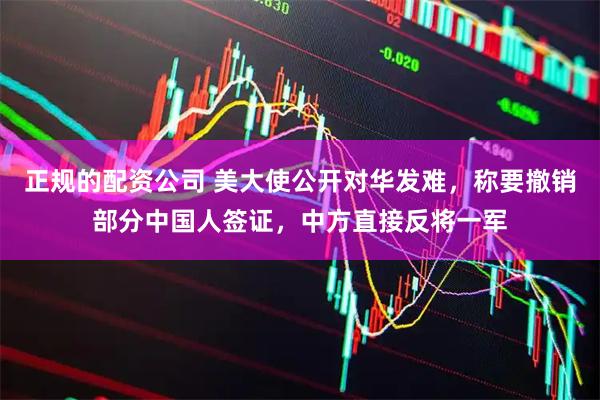 正规的配资公司 美大使公开对华发难，称要撤销部分中国人签证，中方直接反将一军